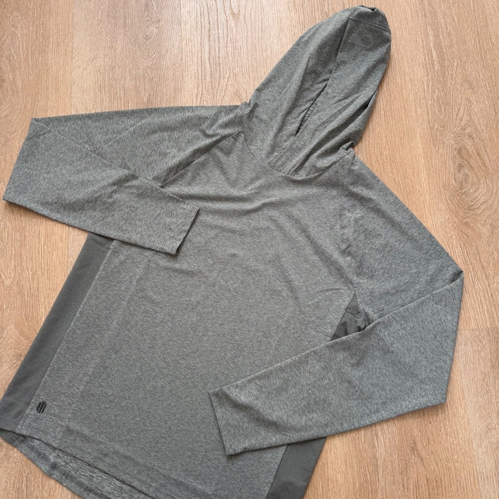 Holderness & Bourne Dunbar Pullover Mens Size M Heathered Ivy Gray‎ Golf Hoodie